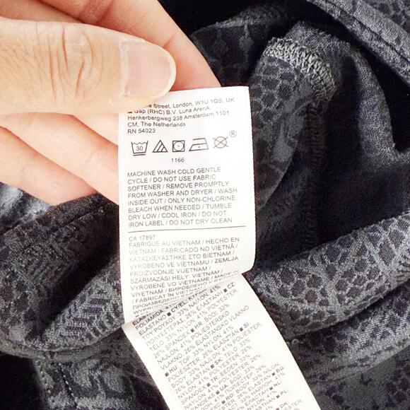 Athleta Small S Black Gray Elation Textured Tight in Dreamweaver Lace Print - Picture 10 of 12